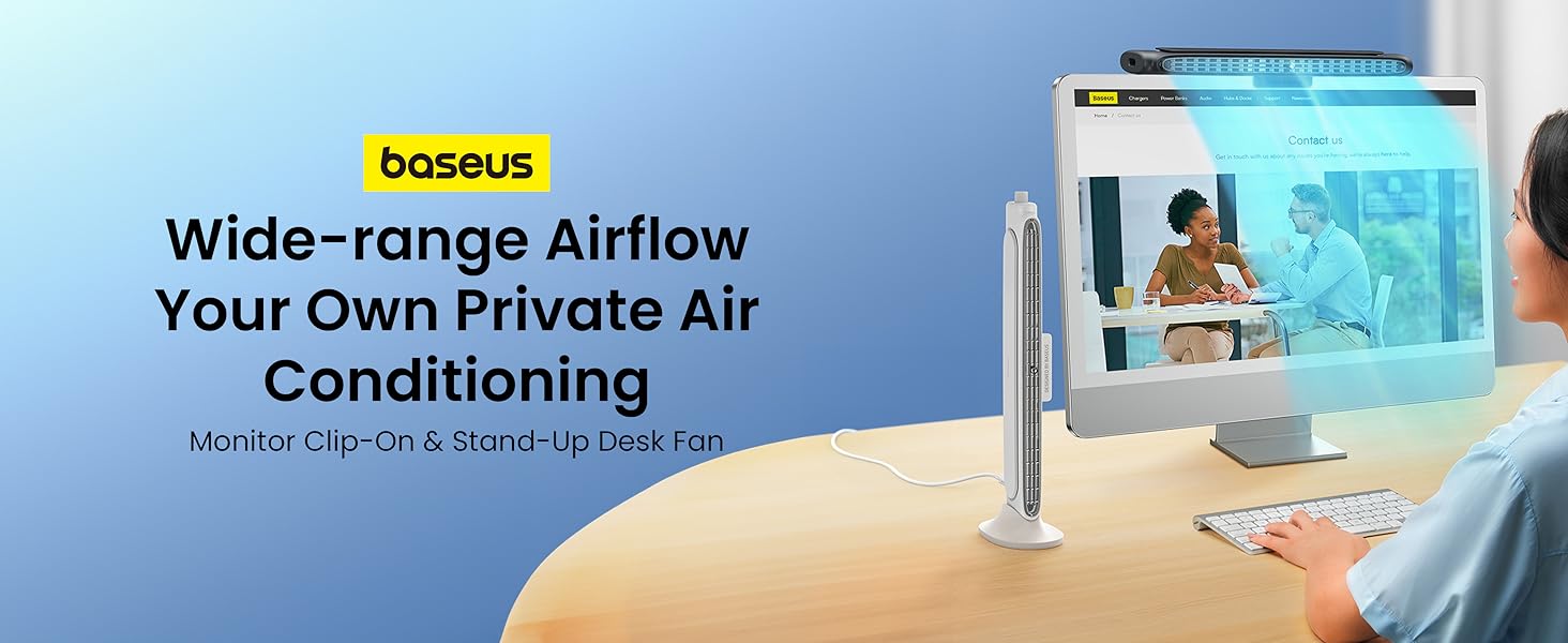 Baseus USB Fan Monitor Clip On & Stand