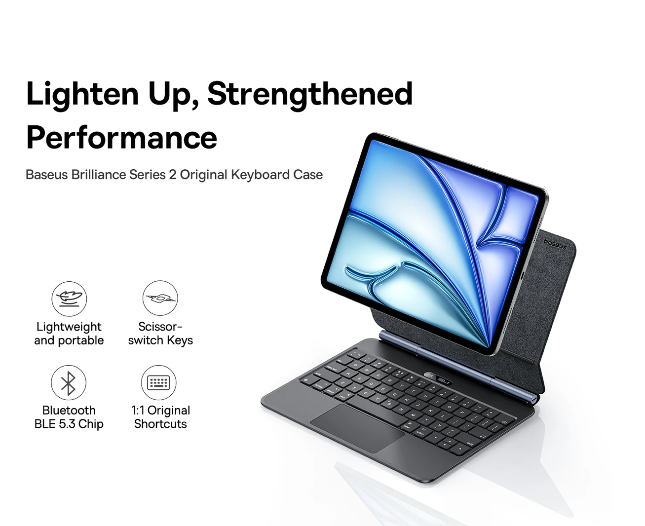 Baseus Brilliance Series 2 Keyboard Case for iPad Air 13 (2025/2024) &amp; iPad Pro 12.9 (2018