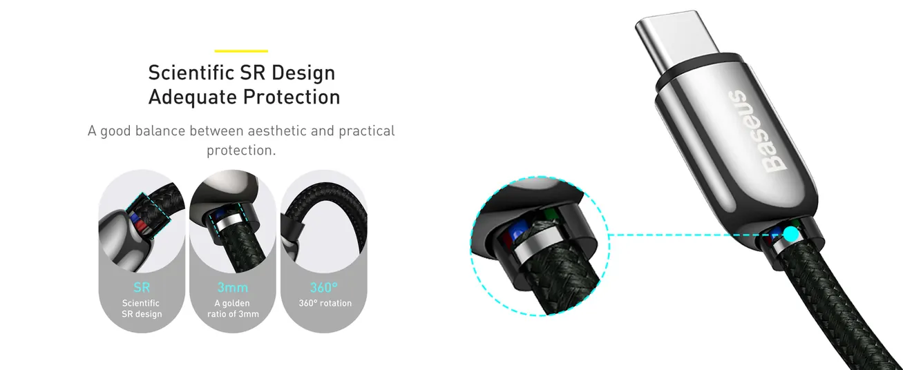 Baseus LED Display Fast Charging Data Cable Type