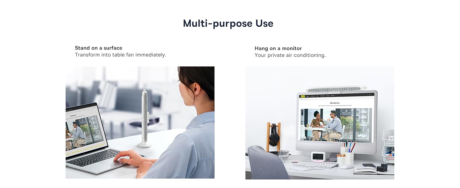 Baseus USB Fan Monitor Clip On & Stand