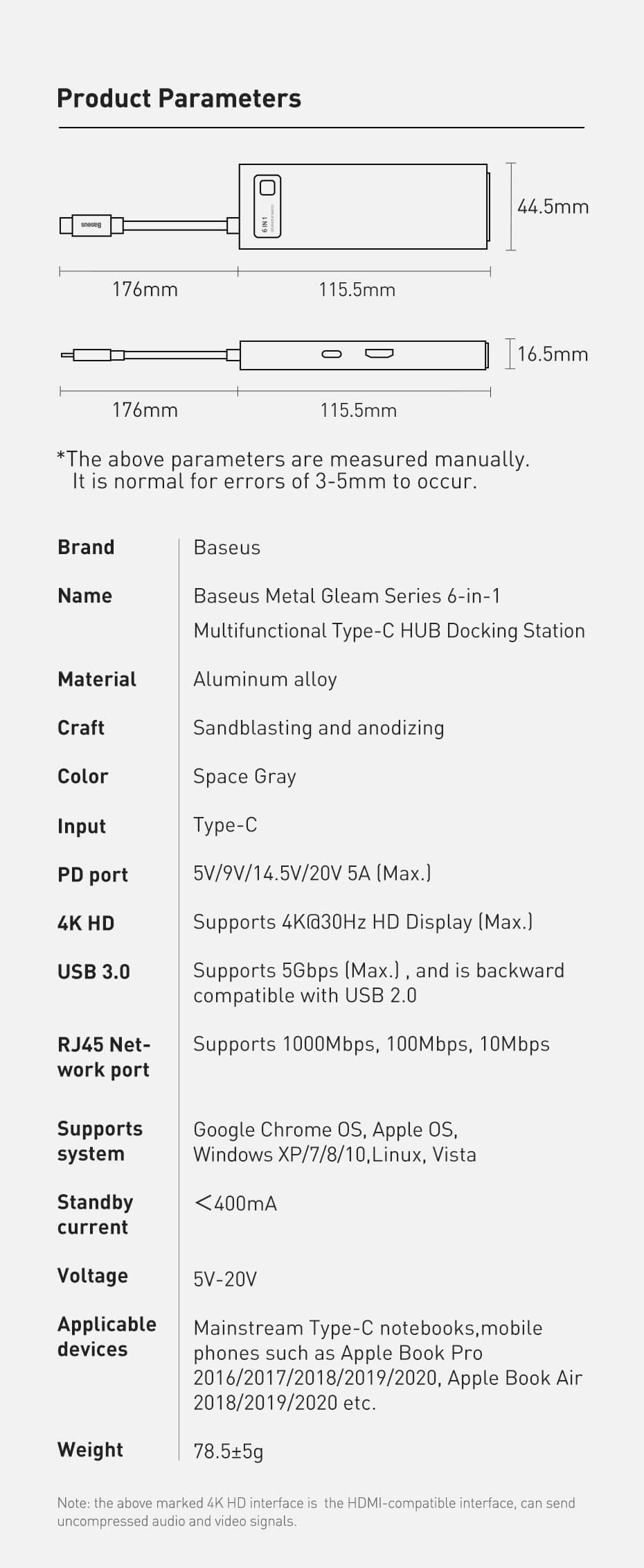 Baseus Metal Gleam Series 6