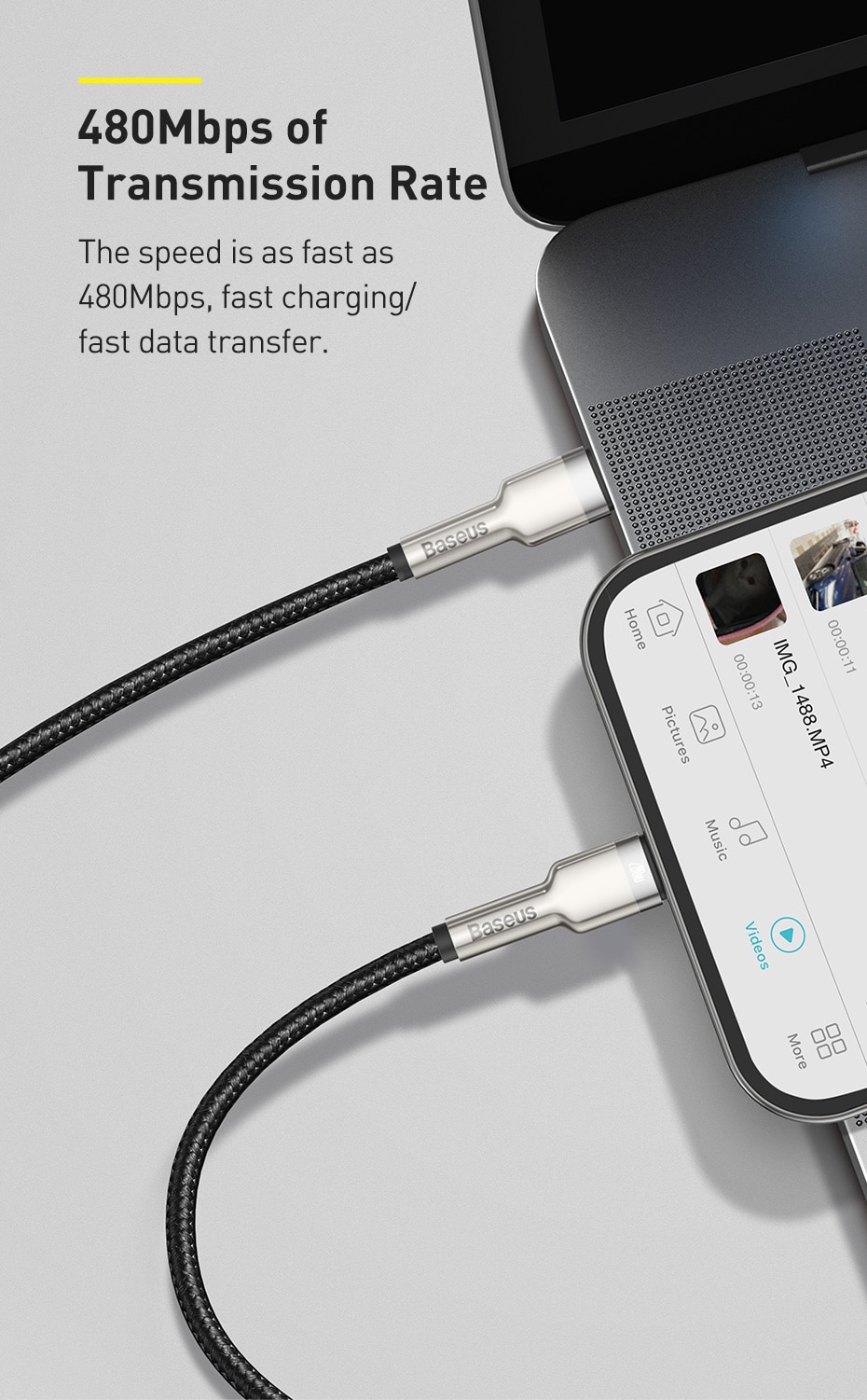 Baseus Cafule Series Metal Data Cable Type