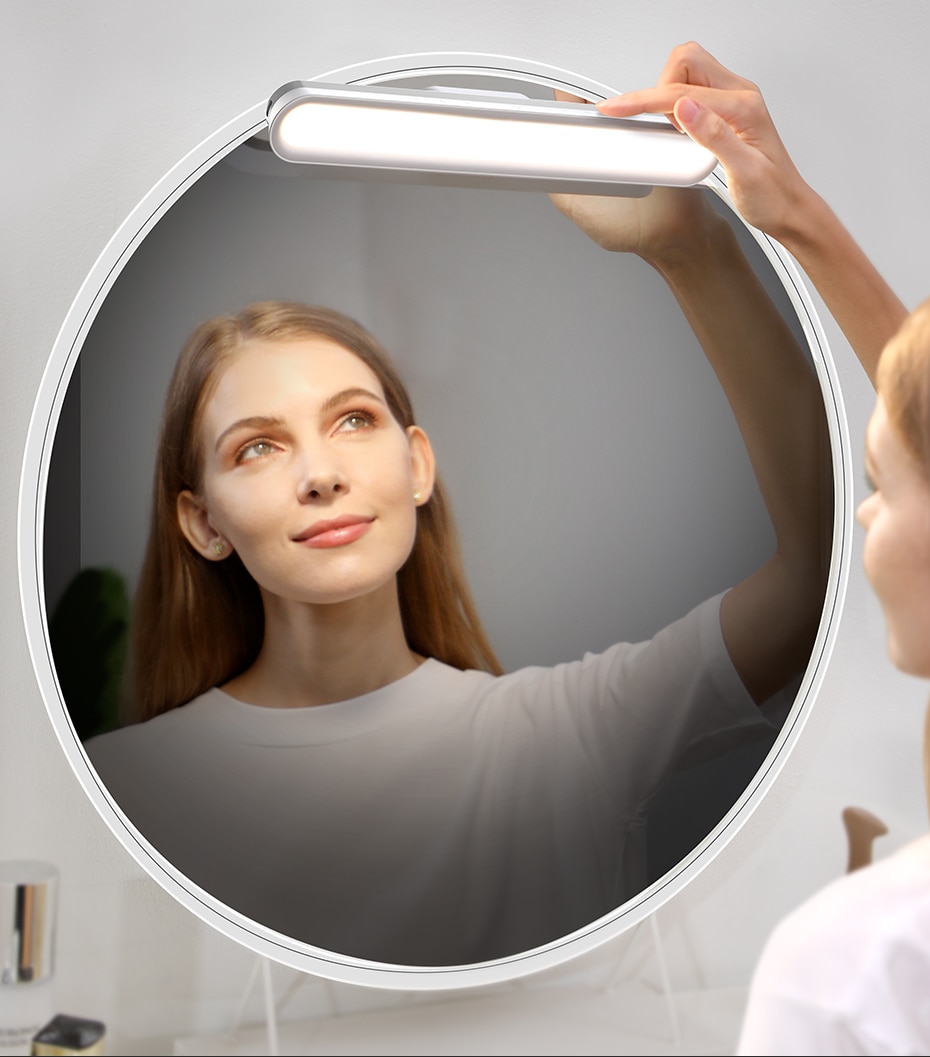 Baseus Magnetic LED Bedside Lamp Under Cabinet Lamp for Home Kitchen Room Gray