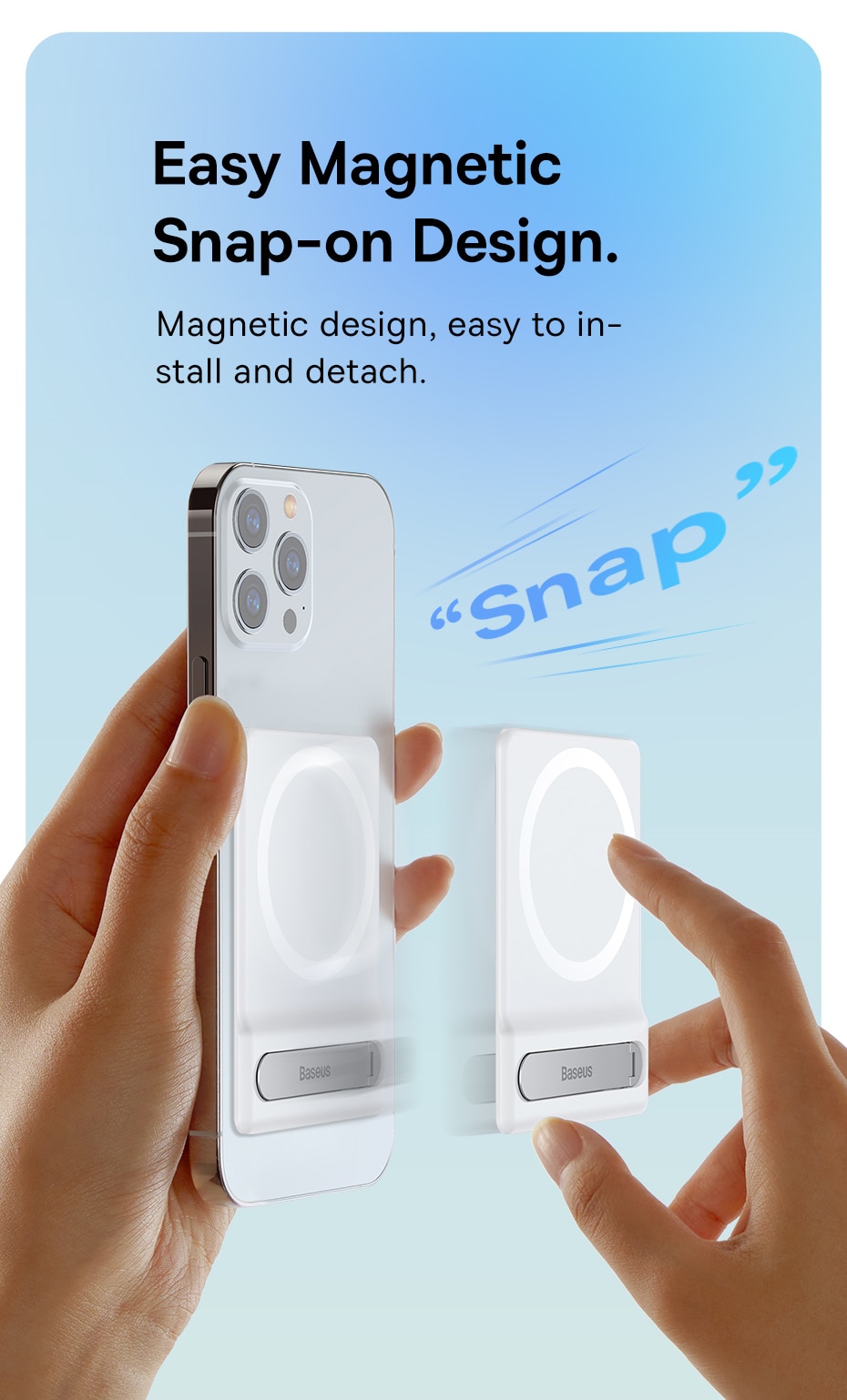 Baseus Foldable Magnetic Phone Holder Stand For iPhone 13 12 Pro Max Flexible Adjustable Desk Desktop Cell Phone Holder Bracket