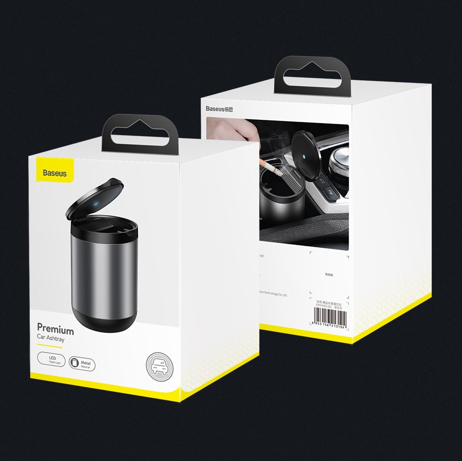 Baseus Premium Car Ashtray Black