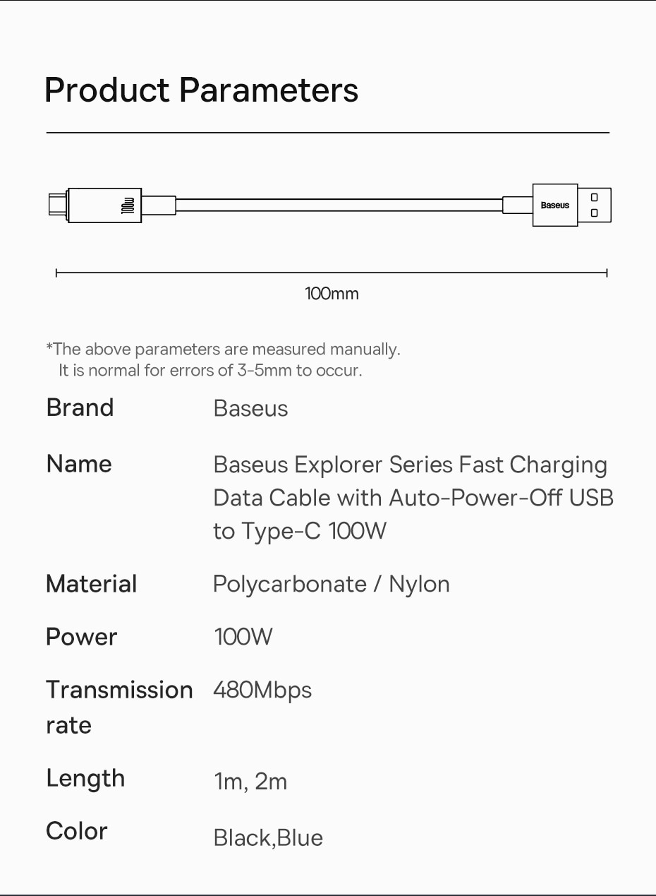 Baseus Explorer Series Auto Power Off USB