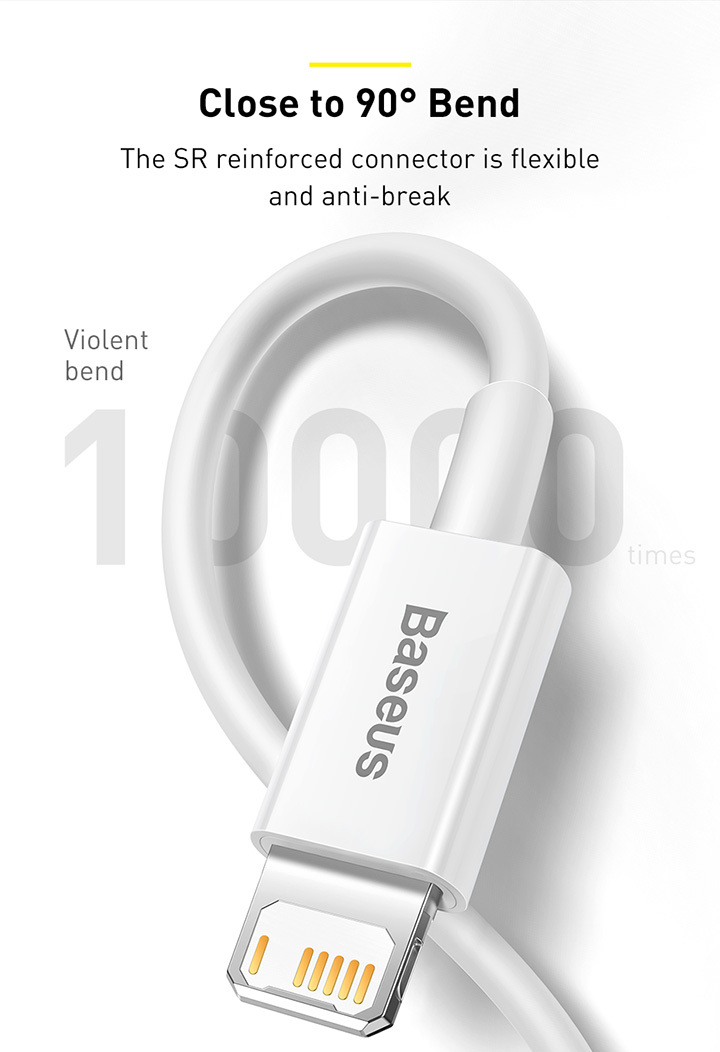 Baseus Superior Series Fast Charging Data Cable USB to iP 2.4A (2m) Black