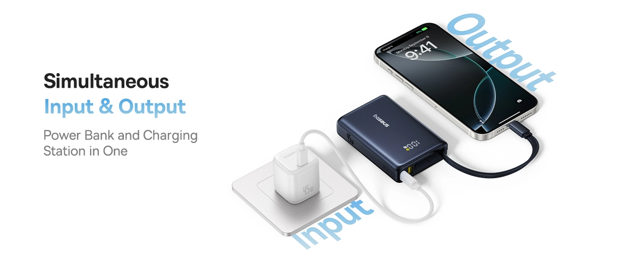 Baseus PicoGo 10000mAh Digital Display 45W Fast Charge Power Bank with Built