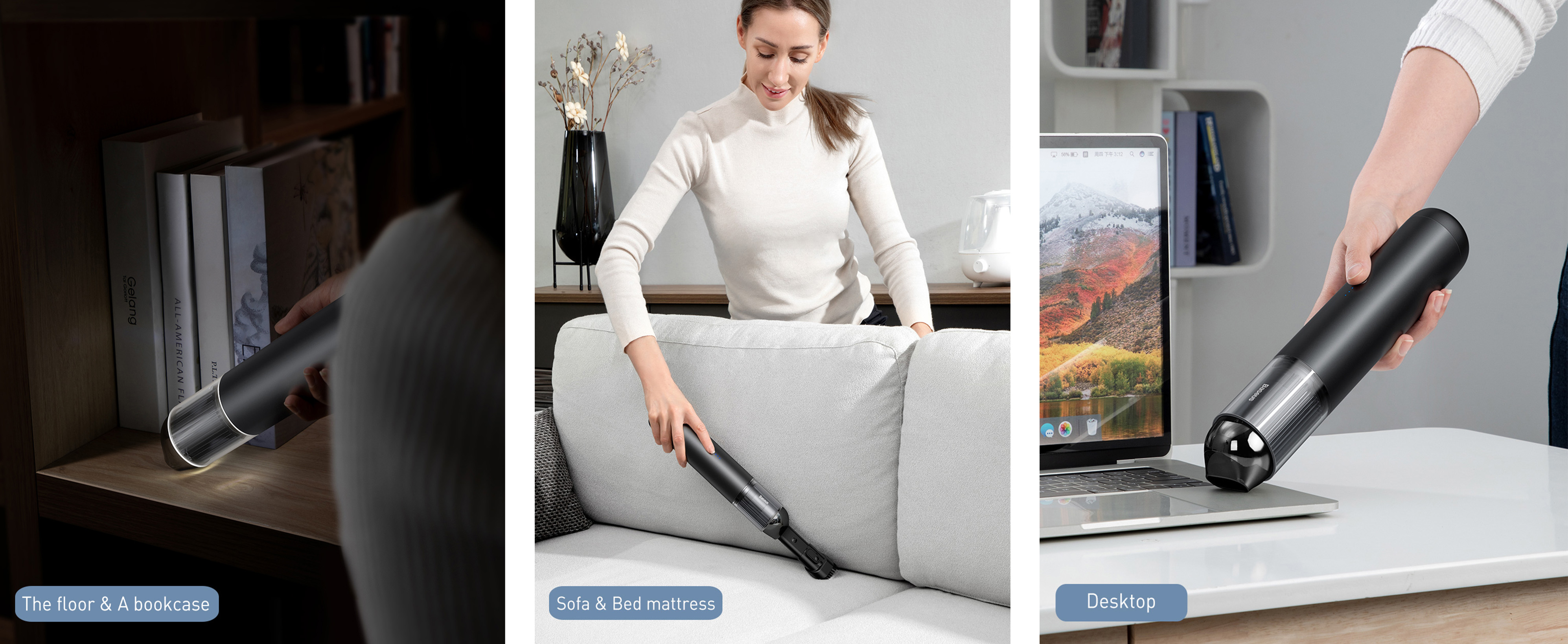 Baseus A3 Lite Car Vacuum Cleaner with Mini Air Blower, Inflator &amp; Pumping