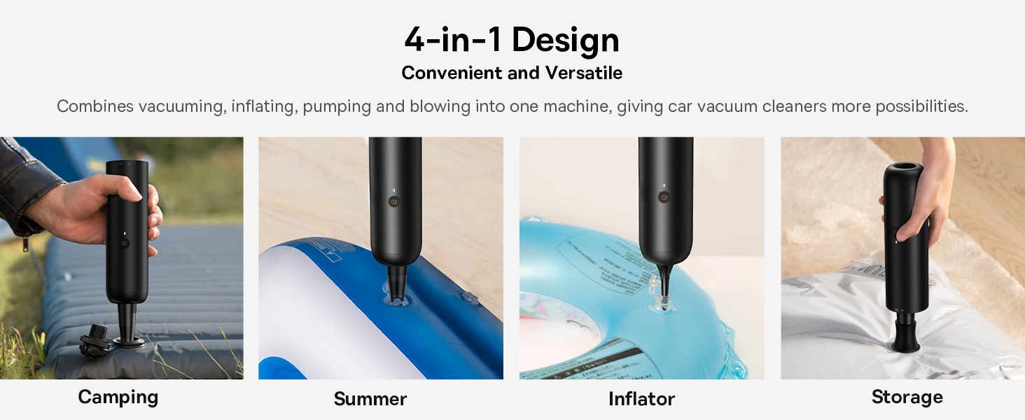 Baseus A3 Lite Car Vacuum Cleaner with Mini Air Blower, Inflator &amp; Pumping