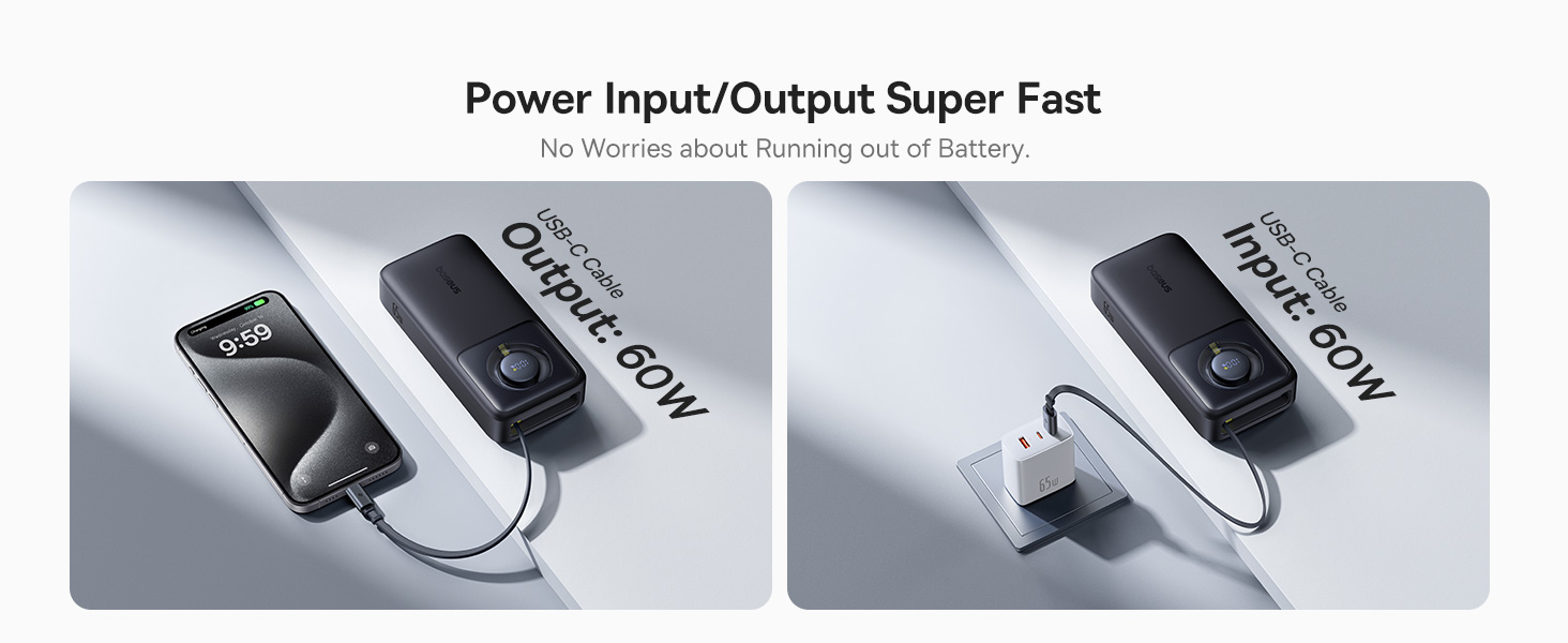 Baseus Free2Pull 20000mAh Power Bank with Built
