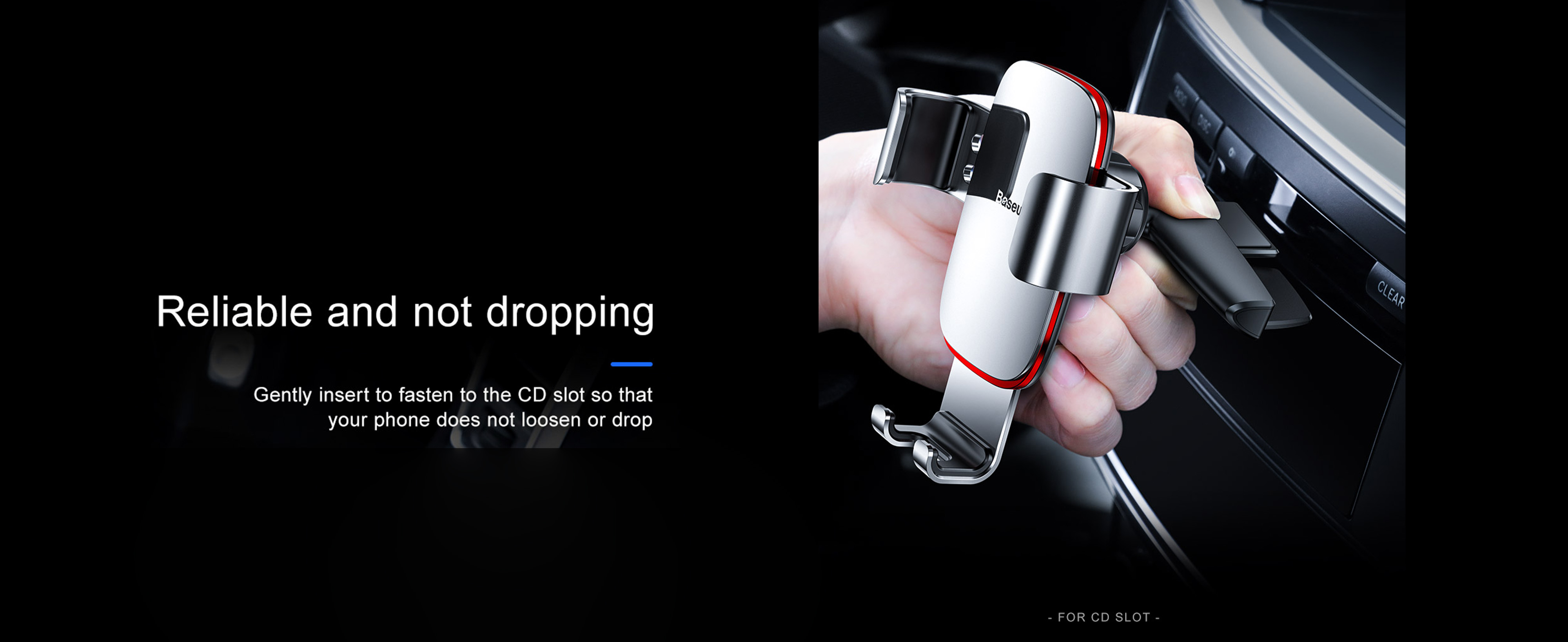 Baseus Metal Age Gravity Car Mount (CD Version)