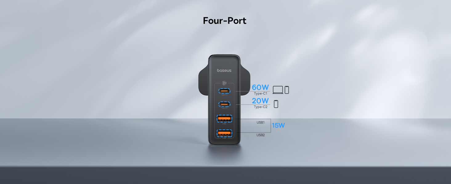 Baseus GaN5 Pro 100W 4 Port Fast Charger