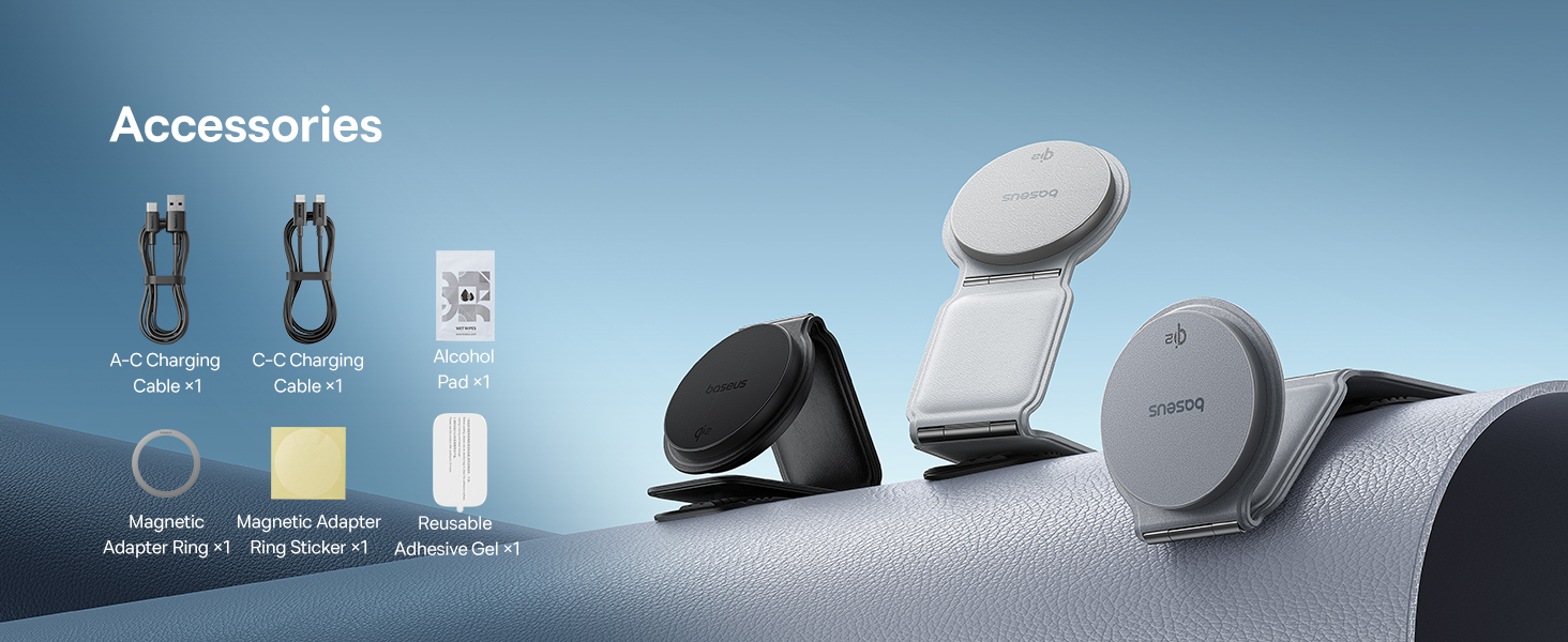 Baseus C02 PrimeTrip Series Mega Magnetic Wireless Charging Car Phone Holder with 15W Qi2 MagSafe