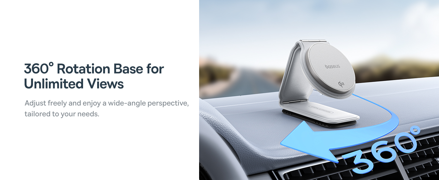 Baseus C02 PrimeTrip Series Mega Magnetic Wireless Charging Car Phone Holder with 15W Qi2 MagSafe