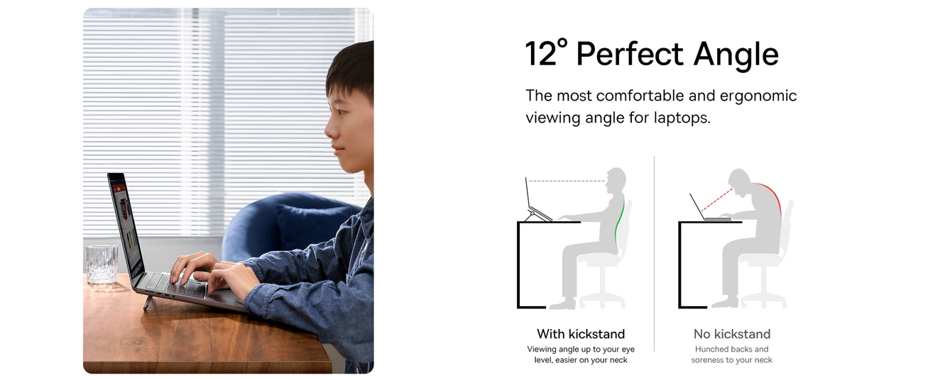 Baseus Slim Laptop Kickstand (2 PCS) Compact, Durable, Heat Dissipation, Adjustable Viewing Angle