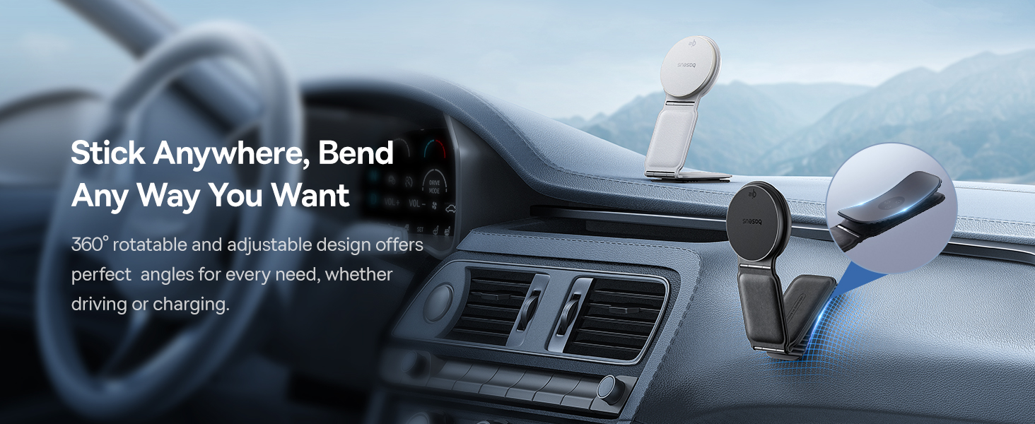 Baseus C02 PrimeTrip Series Mega Magnetic Wireless Charging Car Phone Holder with 15W Qi2 MagSafe