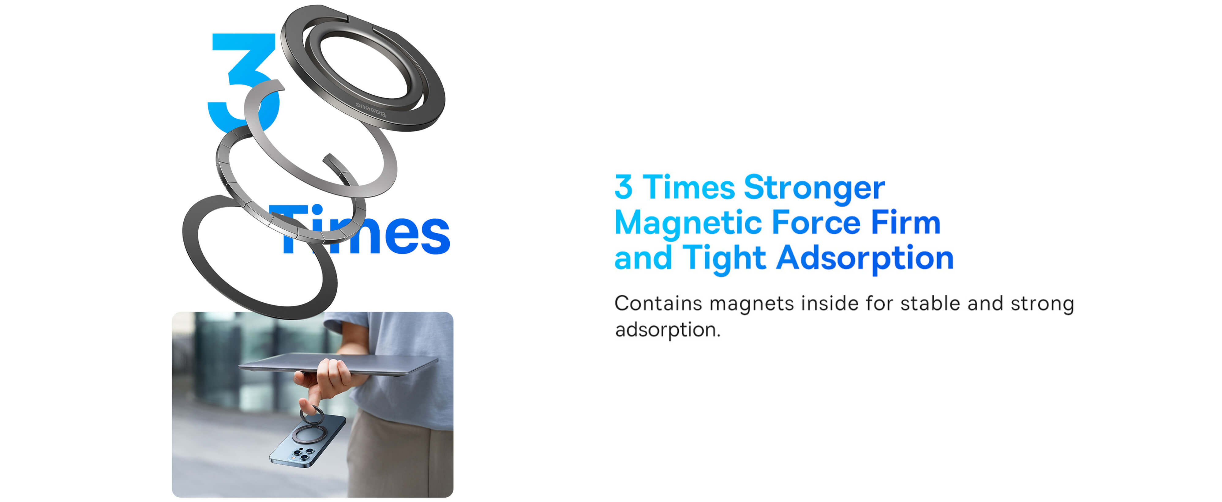Baseus Halo Series Foldable Metal Ring Stand