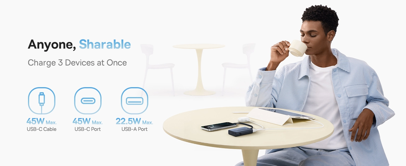Baseus PicoGo 10000mAh Digital Display 45W Fast Charge Power Bank with Built