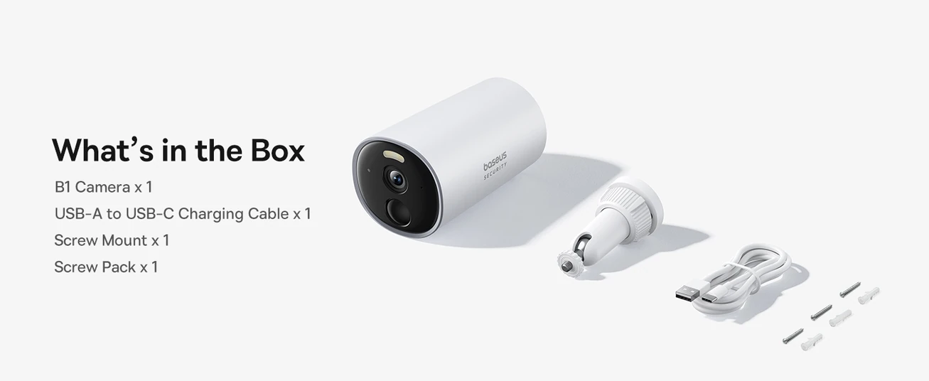 Baseus Security B1 Outdoor Camera – 2K Clarity, 145° Wide