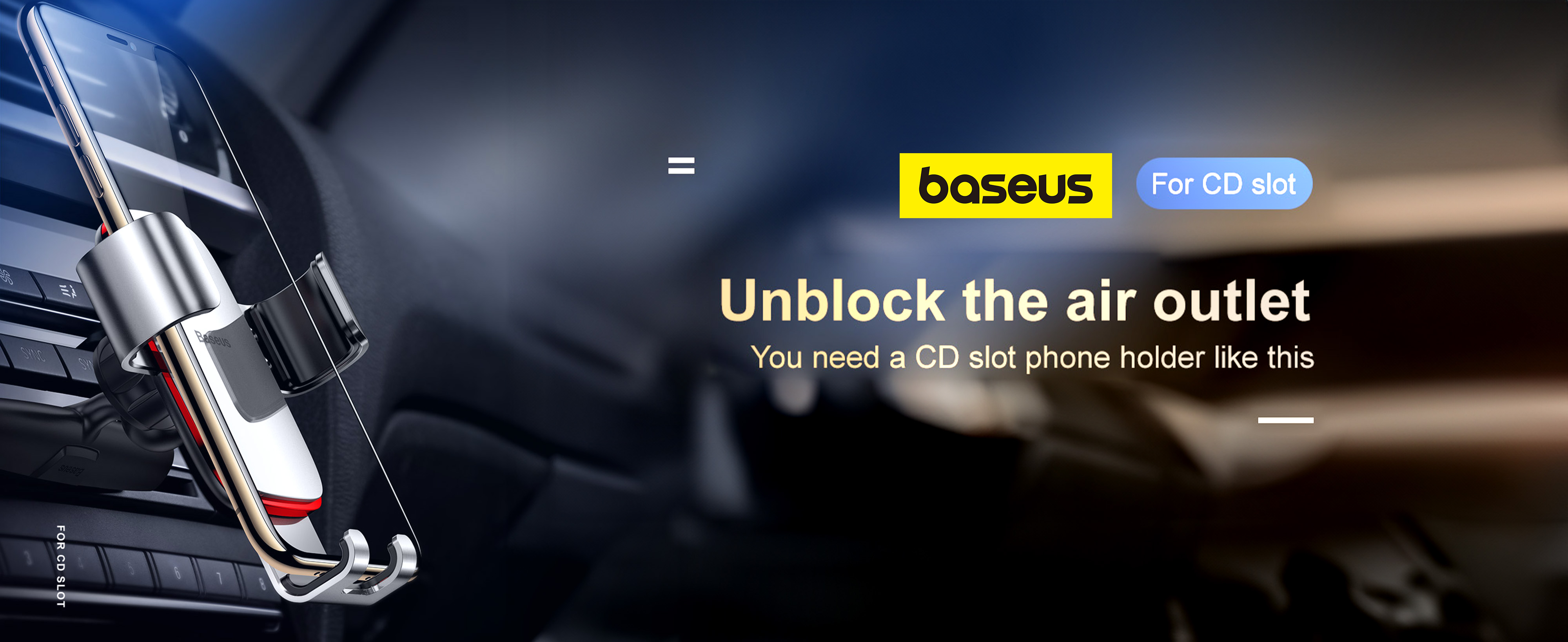 Baseus Metal Age Gravity Car Mount (CD Version)