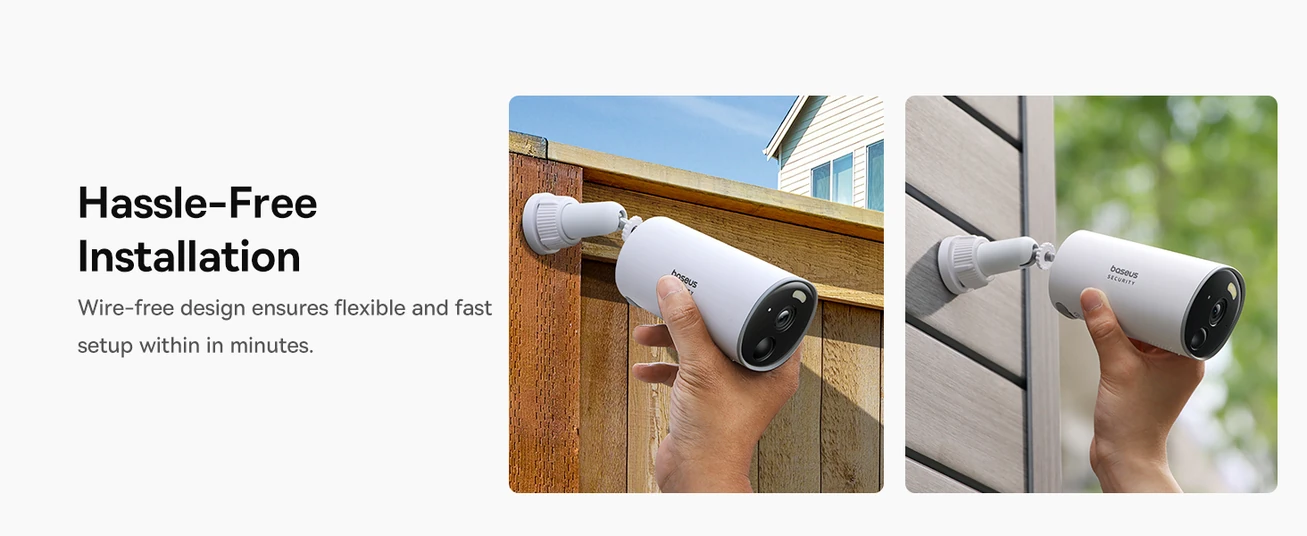 Baseus Security B1 Outdoor Camera – 2K Clarity, 145° Wide