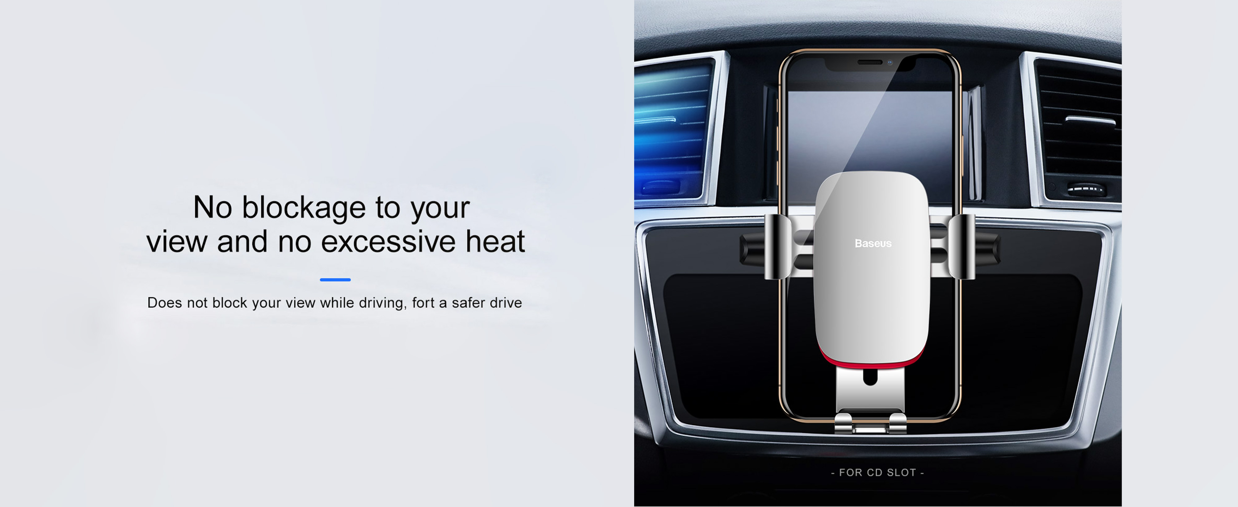 Baseus Metal Age Gravity Car Mount (CD Version)