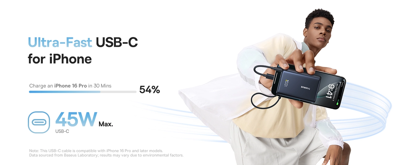 Baseus PicoGo 10000mAh Digital Display 45W Fast Charge Power Bank with Built