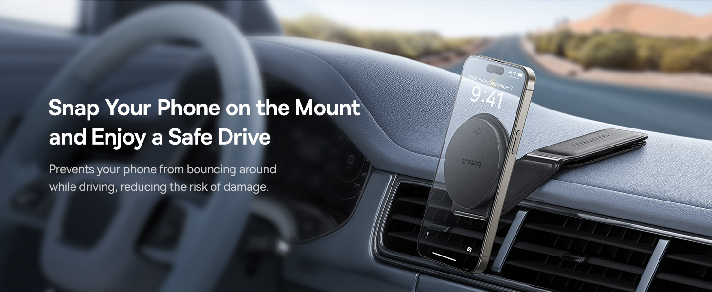 Baseus C02 PrimeTrip Series Mega Magnetic Wireless Charging Car Phone Holder with 15W Qi2 MagSafe