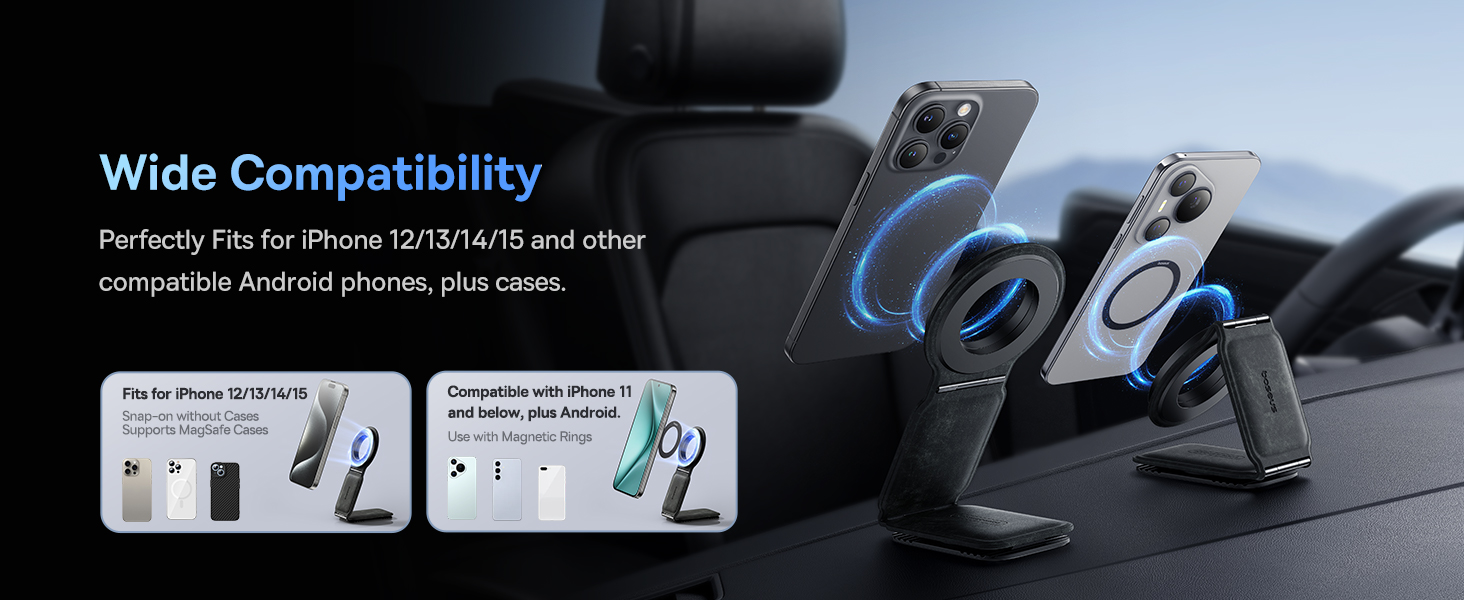 Baseus C02 Prime Trip Series Magnetic Car Phone Holder 360° Rotatable, Foldable Car Mount