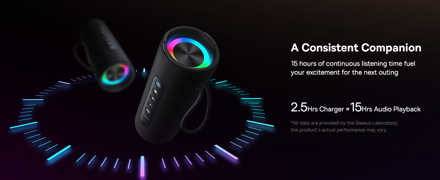 Baseus AeQur Series VO20 Bluetooth Speaker with Ambient RGB Light