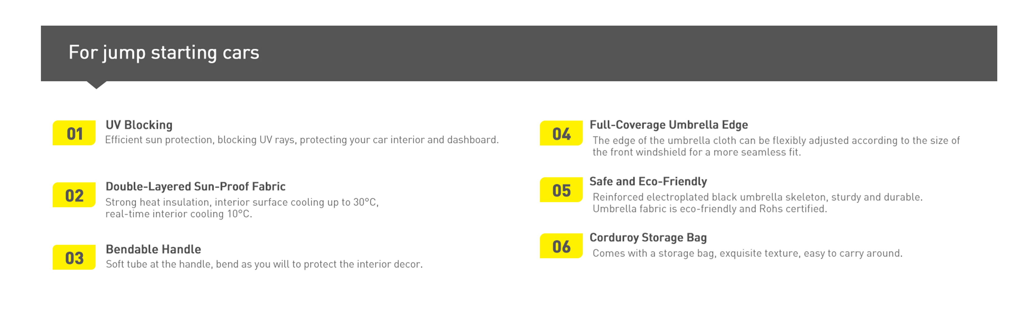 Baseus CoolRide Doubled Layered Windshield Sun Shade Umbrella Pro / Foldable Handle / Ultimate UV &amp; Heat Protection for Cars (Small)