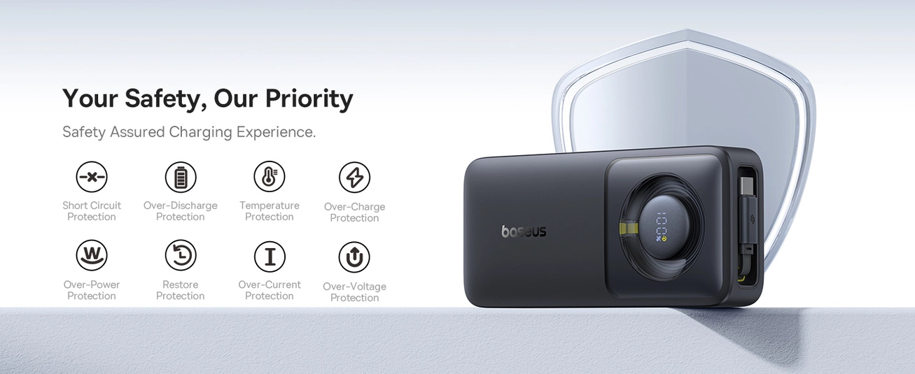 Baseus Free2Pull 10000mAh Power Bank with Built