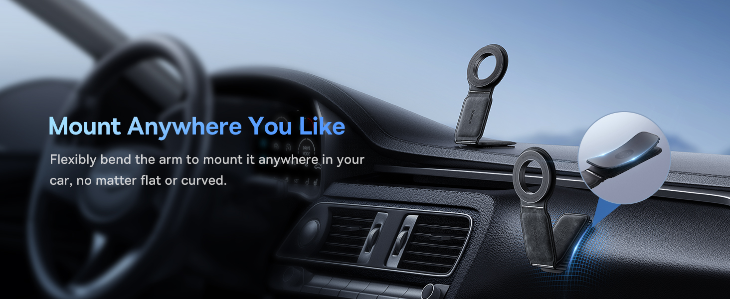 Baseus C02 Prime Trip Series Magnetic Car Phone Holder 360° Rotatable, Foldable Car Mount